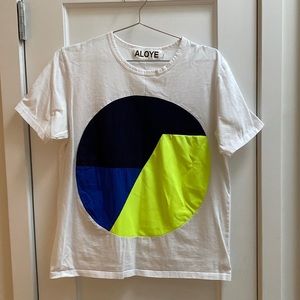 Aloye men’s large cotton white t-shirt